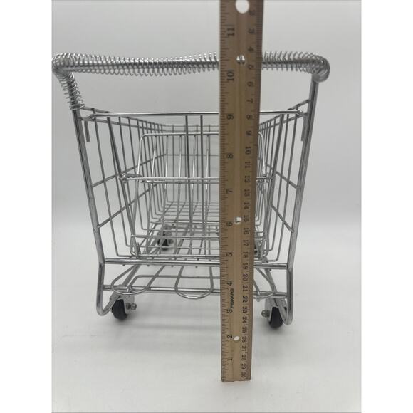 Vintage Doll Sized Metal Toy Shopping Cart. Display Shopping Cart - Picture 3 of 6